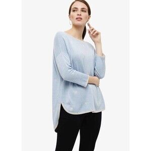 Phase Eight Women's Megg Star Jacquard Knitted Sweater In Bluebell Size M $149